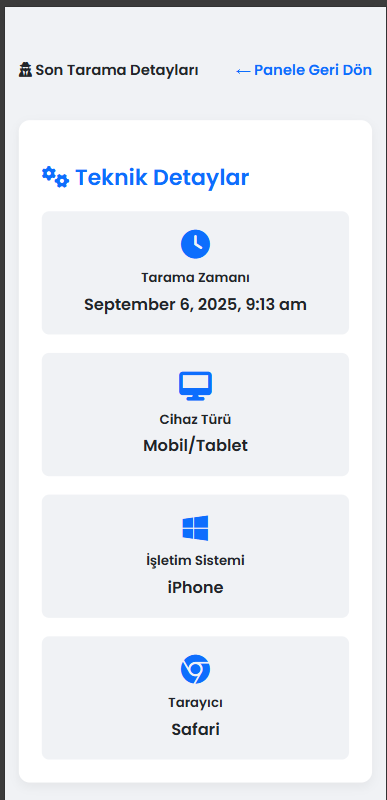 Checking the last scan details